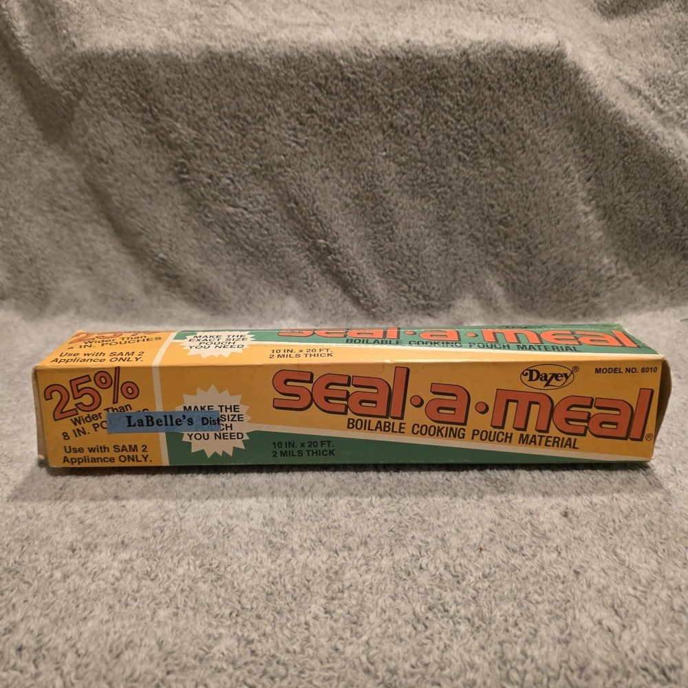 Vintage 1980's‎ Dazey Seal-A-Meal Cooking Pouches Model 6010 10 in ×20 ft